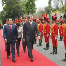 President of the Republic of Slovenia, Dr Danilo T�rk, meets President of the Bolivarian Republic of Venezuela, Hugo Chavez, in Caracas (FA BOBO)