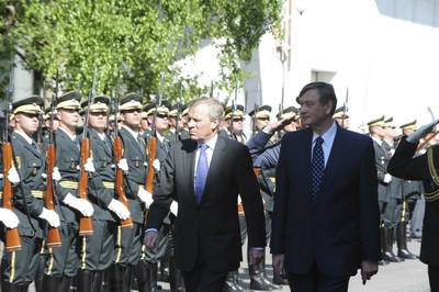 President Trk receives NATO Secretary General Jaap de Hoop Scheffer (FA BOBO)