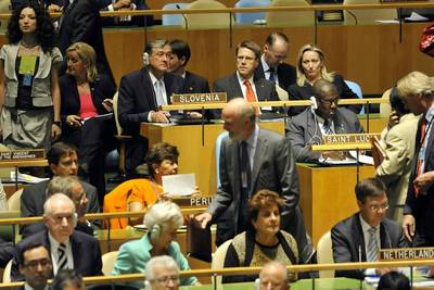 The President of Slovenia, Dr Danilo Trk, attends the ceremonial opening of the Summit on Climate Change (FA BOBO)