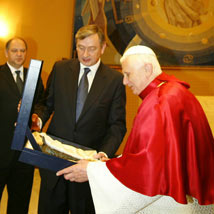 President of the Republic of Slovenia, Dr Danilo T�rk, on official visit to Rome