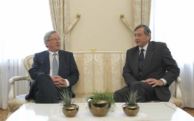 President of the Republic of Slovenia Dr Danilo Trk receives Prime Minister of the Grand Duchy of Luxembourg Jean-Claude Juncker (photo: Stanko Gruden/STA)