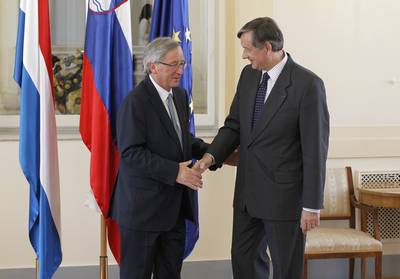 President of the Republic of Slovenia Dr Danilo Trk receives Prime Minister of the Grand Duchy of Luxembourg Jean-Claude Juncker (photo: Stanko Gruden/STA)