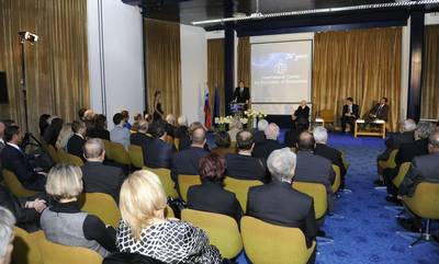 President Dr Danilo T�rk attended a ceremony organised on the occasion of the 35th anniversary of the operation of the International Centre for Promotion of Enterprises – ICPE (Photo: Neboj�a Teji�/STA)