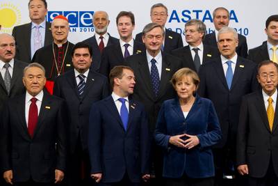 The President of the Republic of Slovenia, Dr Danilo T�rk, attends the Summit of the Organisation for Security and Co-operation in Europe (photo: Stanko Gruden/STA)