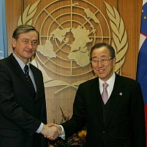 Meeting between the President of the Republic of Slovenia, Dr Danilo T�rk, and the Secretary-General of the United Nations, Mr Ban Ki-Moon