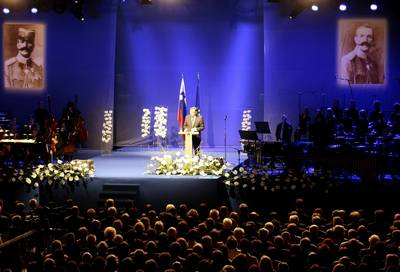 The President of the Republic, Dr Danilo T�rk, delivered a speech at the state ceremony marking Rudolf Maister Day (FA BOBO)