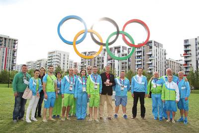 The President of the Republic of Slovenia, Dr Danilo T�rk, and the Minister of Education, Science, Culture and Sport, Dr �iga Turk, visited the Slovenian Olympic Village, where they met with the Slovenian Olympic athletes (photo: Getty Images)