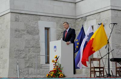 President of the Republic of Slovenia, Dr Danilo Trk, attended the All-Slovenian Meeting for Peace on the occasion of the International Day of Peace (photo: Daniel Novakovi/STA)