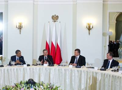 The President of the Republic of Slovenia, Dr Danilo T�rk, attends the working dinner at the 17th Summit of Central European Countries (photo: Stanko Gruden/STA)