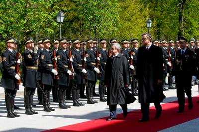 President of the Republic of Slovenia Dr Danilo T�rk receives President of the Republic of Armenia Serzh Sargsyan (photo: Stanko Gruden/STA)