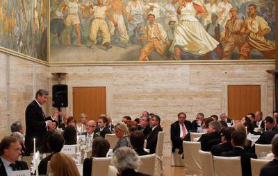 President of the Republic of Slovenia Dr Danilo T�rk takes part in the Conference on Corporate Social Responsibility and Philanthropy for Eastern Europe (photo: Stanko Gruden/STA)