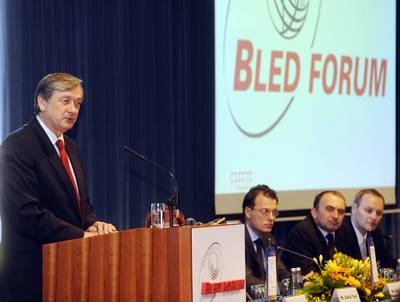 President Dr Danilo Trk attends the 10th Bled Forum on Europe Foresight Conference (FA BOBO)