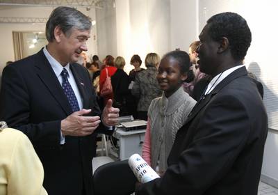 Slovenian President Dr Danilo Trk attends the opening of Africa Week (photo: Stanko Gruden/STA)