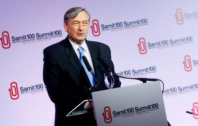 The President of the Republic of Slovenia, Dr Danilo T�rk, attends the regional conference Summit of 100 Business Leaders of South-East Europe (photo: Stanko Gruden/STA)