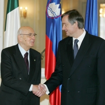 Meeting of Dr Danilo T�rk, President of the Republic of Slovenia, and Mr Giorgio Napolitano, President of the Italian Republic