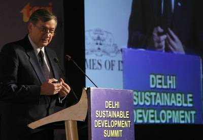 Slovenian President, Dr Danilo Trk, attends the 10th Delhi Sustainable Development Summit (photo: Tina Kosec/STA)