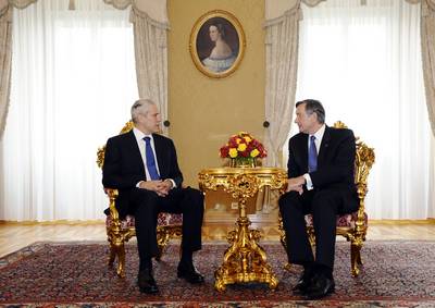 The President of Slovenia, Dr Danilo T�rk, receives the President of Serbia, Boris Tadi� (FA BOBO) 