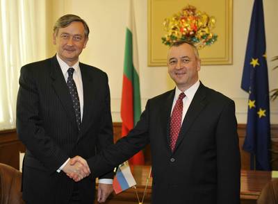 President Trk meets the President of the National Assembly of the Republic of Bulgaria, Georgi Pirinski (FA BOBO)
