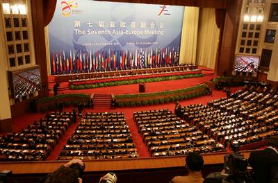 The President of the Republic of Slovenia, Dr Danilo Trk, attends the opening of the seventh Asia-Europe Meeting (FA BOBO)