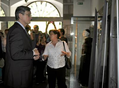 President Trk opens the exhibition “Hidden Faces of Alexandria – school sisters and Alexandrian women“ at Kromberk Castle (FA BOBO)