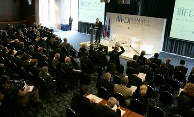 President of the Republic of Slovenia Dr Danilo Trk attended the Foreign Direct Investment Summit Slovenia 2010 (photo: Tina Kosec/STA)