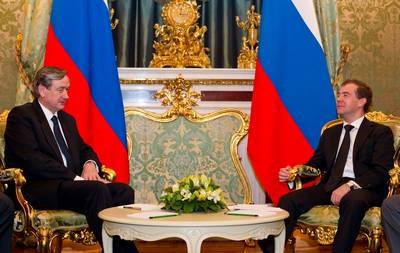 President of the Russian Federation, Dr Dmitry Medvedev, received the President of the Republic of Slovenia, Dr Danilo T�rk (photo: Stanko Gruden/STA)