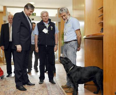 The President of the Republic of Slovenia, Dr Danilo Trk, attends the opening of the 12th International IRO Rescue Dogs Symposium entitled “Methods in Rescue Dog Training” (FA BOBO)