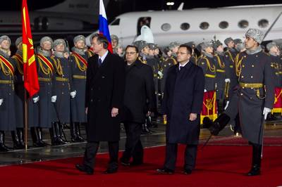President of the Republic of Slovenia Dr Danilo T�rk, starts his official visit to the Russian Federation (photo: Stanko Gruden/STA)