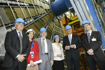 Slovenian President Danilo Trk, and his wife Barbara Mikli Trk visiting the European Organisation for Nuclear Research, CERN (FA BOBO)
