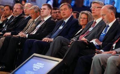 The President of the Republic of Slovenia, Dr Danilo T�rk, attends the opening session of the World Economic Forum on 'Expanding the Frontiers of Innovation' (photo: Stanko Gruden/STA)