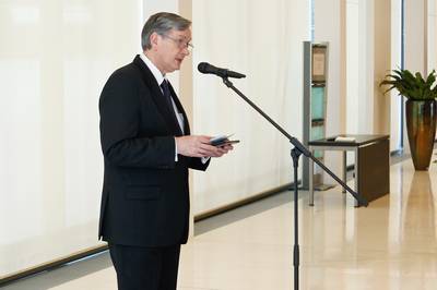 The President of the Republic of Slovenia, Dr Danilo Trk, and his wife, Barbara Mikli Trk, together with the Prime Minister of the Republic of Slovenia, Borut Pahor, and Tanja Pear, hosted a reception for the diplomatic corps to mark the beginning of the new year (photo: Stanko Gruden/STA)