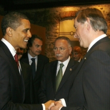 President Dr Danilo T�rk meets the President of the Unated States of America Barack Obama (FA BOBO)