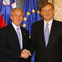 President Dr Danilo T�rk meets the President of the Unated States of America Georg W. Bush (FA BOBO)