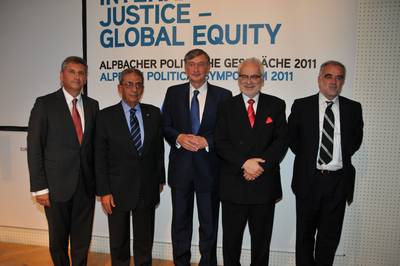 The President of the Republic of Slovenia, Dr Danilo Trk, attended the traditional European Forum Alpbach, where he participated as a speaker at the opening of the Political Symposium entitled 'International Justice – Global Equity' (photo: Markus Prantl/European Forum Alpbach)