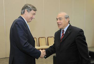 President Trk meets with the Secretary-General of the Organisation for Economic Co-operation and Development (OECD), Angel Gurra (FA BOBO)