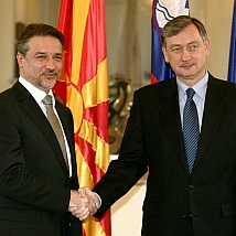 Slovenian President receives Macedonian President, Branko Crvenkovski