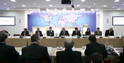 President Trk gives a lecture at the Chatham House (Royal Institute of International Affairs) entitled "Which Way to Go: Necessities and Realities of UN Reform" (photo: Tina Kosec/STA)
