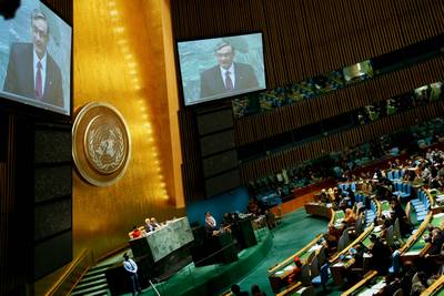 The President of the Republic, Dr. Danilo Trk, attends the High-level meeting on prevention and control of non-communicable diseases where he was a speaker (photo: Stanko Gruden/STA)