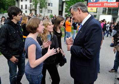 Predsednik republike dr. Danilo Trk se je udeleil odprtja Majskih iger 2012 (foto: Neboja Teji/STA)