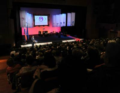 Predsednik republike dr. Danilo Trk se je udeleil slavnostne akademije ob mednarodnem dnevu medicinskih sester in mednarodnem dnevu babic (foto: Neboja Teji/STA)