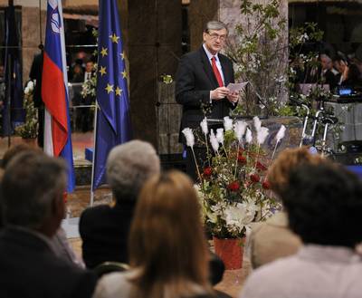 Predsednik republike dr. Danilo Trk se je udeleil sklepne prireditve akcije Moj zdravnik 2011 (foto: Neboja Teji/STA)
