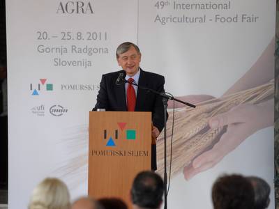 Predsednik republike dr. Danilo Trk je odprl 49. mednarodni kmetijsko-ivilski sejem Agra (foto: Neboja Teji/STA)