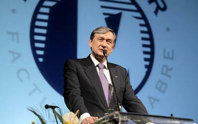 Predsednik republike dr. Danilo Trk se je udeleil 11. slavnostne podelitve mojstrskih diplom Obrtno-podjetnike zbornice Slovenije (foto: Daniel Novakovi/STA)