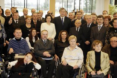 Predsednik republike dr. Danilo Trk je ob svetovnem dnevu invalidov priredil sprejem (FA BOBO)
