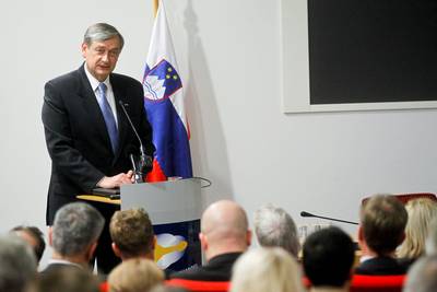 Predsednik Republike Slovenije dr. Danilo Trk se je udeleil odprtja Poslovne konference nizozemskih in slovenskih gospodarstvenikov (foto: Stanko Gruden/STA)