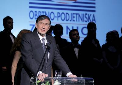 Predsednik republike dr. Danilo Trk se je udeleil 10. jubilejne podelitve mojstrskih diplom Obrtno-podjetnike zbornice Slovenije (foto: Daniel Novakovi/STA)