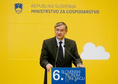 Predsednik republike dr. Danilo Trk se je udeleil odprtja 6. slovenskega foruma inovacij (foto: Stanko Gruden/STA)