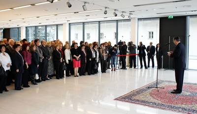 Predsednik republike dr. Danilo Trk in soproga Barbara Mikli Trk sta priredila sprejem za predstavnike humanitarnih organizacij (foto: Stanko Gruden/STA)