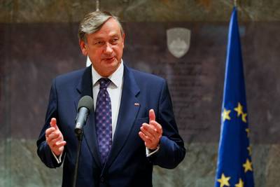Predsednik republike dr. Danilo Trk je ob svetovnem dnevu habitata odprl razstavo Trajnostna arhitektura po vsej Evropi (foto: Stanko Gruden/STA)