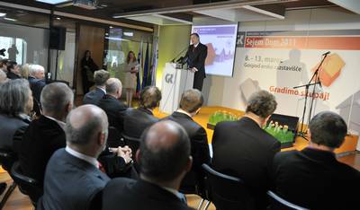 Predsednik republike dr. Danilo Trk se je udeleil slovesnosti ob odprtju 50. mednarodnega sejma Dom (foto: Neboja Teji/STA)